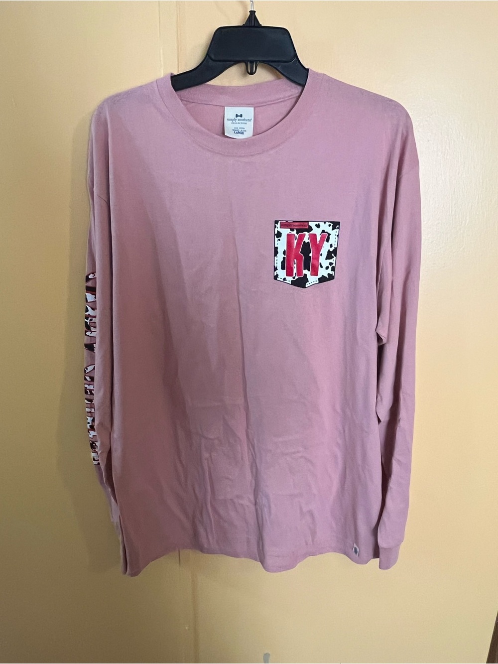 Simply Southern Mauve Long Sleeve Tee with KY Pocket Graphic